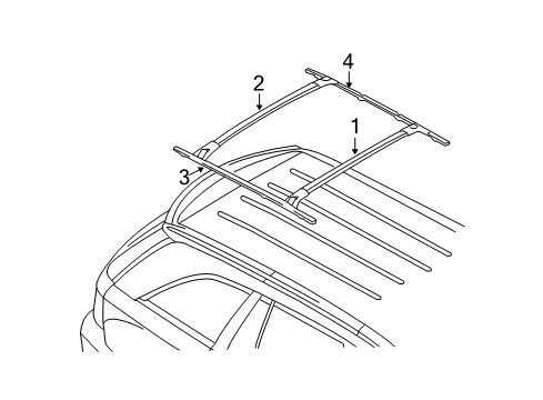 2006 Chrysler Pacifica Cross Rail, Front Diagram for 4857768AF