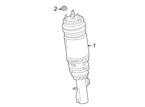2021 Jeep Grand Cherokee L Air Spring, Front Passenger Side Diagram for 68459082AE