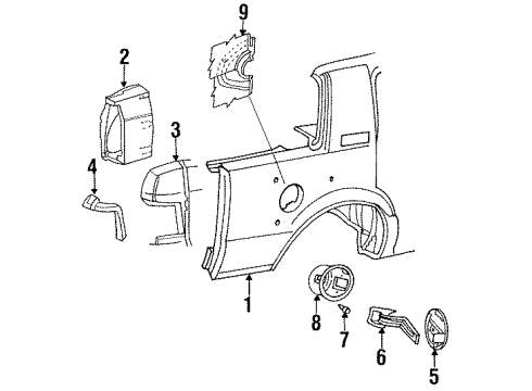 1990 Chrysler New Yorker Release Cable Diagram for 4416965