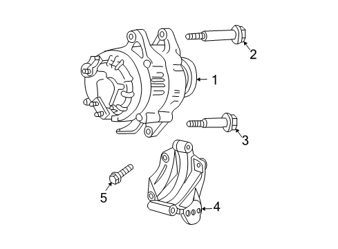 2005 Jeep Wrangler Alternator Diagram for 56044530AC