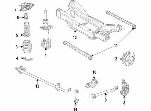2017 Jeep Compass Lower Control Arm, Rear Diagram for 68309200AA