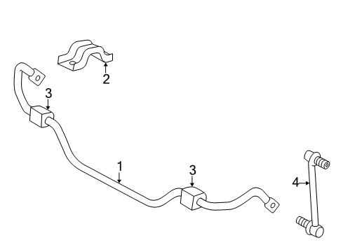 2001 Dodge Intrepid Stabilizer Bar, Front Diagram for 4782303AA