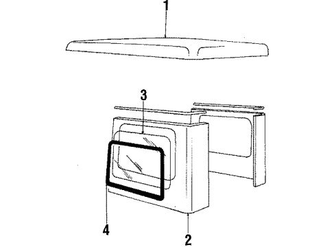 1986 Jeep CJ7 Cab Roof Diagram 3 - Thumbnail