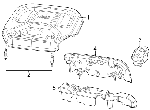 2023 Jeep Grand Cherokee Engine Cover Diagram for 68414305AA
