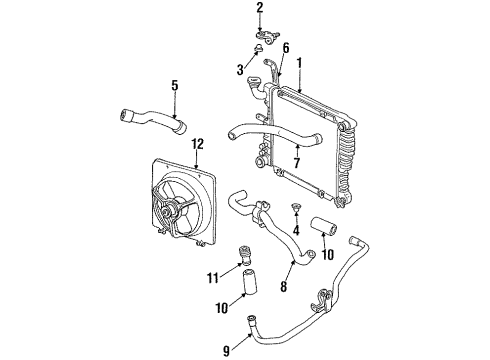 1987 Dodge Daytona Connector Hose Diagram for 4273488