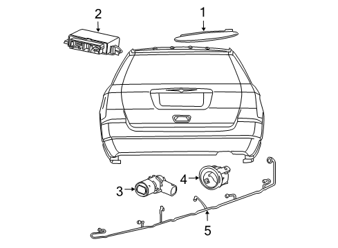 2005 Dodge Grand Caravan Display Unit Bracket Diagram for 5028600AA