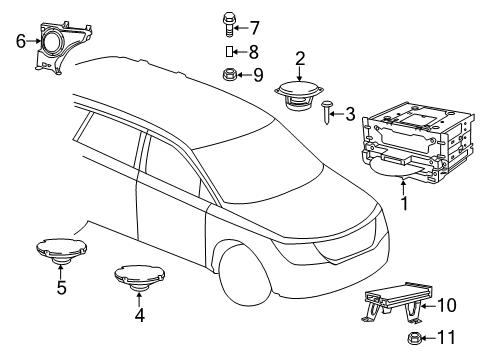 2012 Dodge Journey Amplifier Diagram for 5064981AM