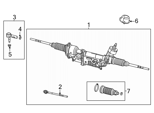 2024 Dodge Charger Daytona BOOT-STEERING GEAR Diagram for 68708610AA