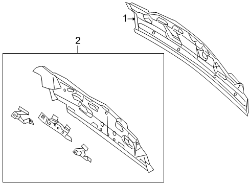 2005 Chrysler Crossfire Rear Body Panel, Outer Diagram for 5097975AA