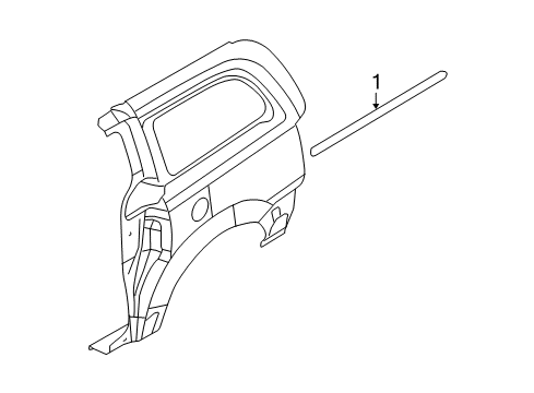 2012 Ram C/V Side Molding, Passenger Side Diagram for 5020976AB