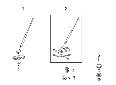 2006 Dodge Sprinter 3500 Antenna Diagram for 5124561AA
