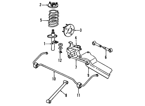 1993 Chrysler Concorde Stabilizer Bar Bushing Diagram for 4601873