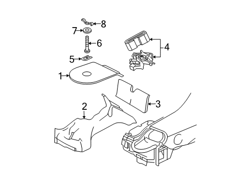 2004 Dodge Neon Tail Panel Trim Diagram for RH74DX9AC