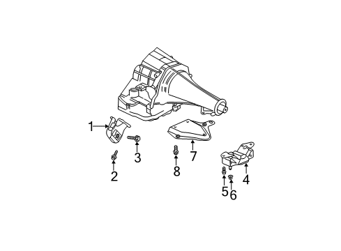 2002 Dodge Ram 1500 Mount Bolt Diagram for 6036398AA