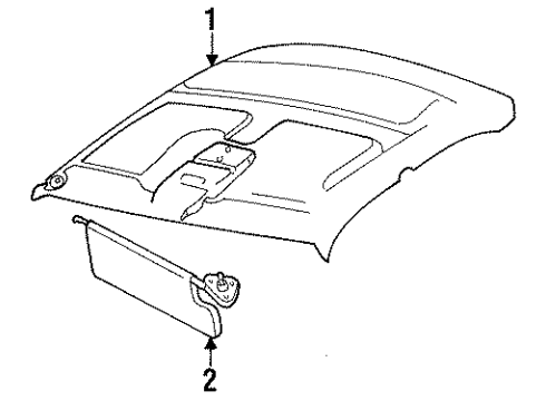 1994 Chrysler Concorde Headliner Diagram for FH70PF1