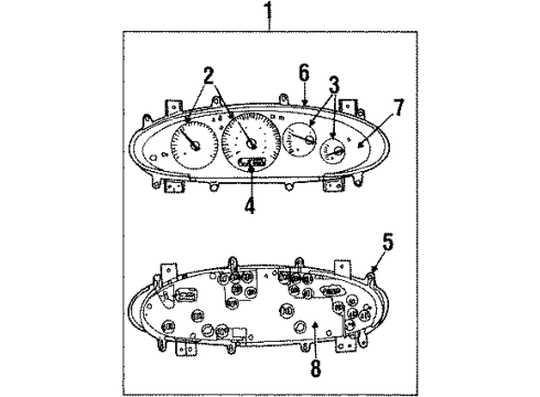 2000 Chrysler Cirrus Cluster Lens Diagram for 4231737AA