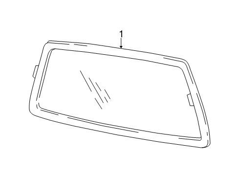 2003 Dodge Ram 2500 Back Glass, Rear Diagram for 55275539AF