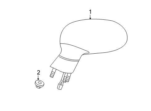 2015 Dodge Viper Mirror Assembly, Front Driver Side Diagram for 1VX81TZZAB