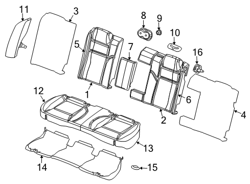 2005 Dodge Magnum Seat Cushion Pad, Rear Diagram for 5139653AA