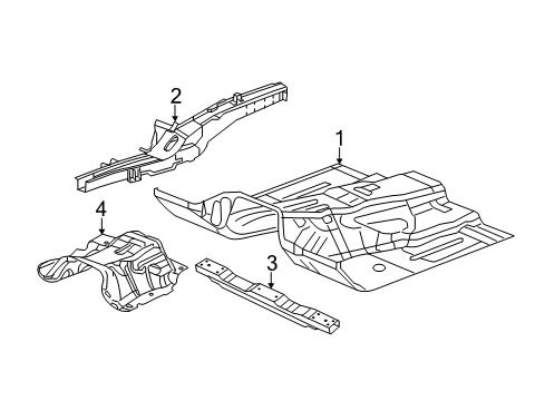 2012 Jeep Grand Cherokee Heat Shield Diagram for 68291886AB