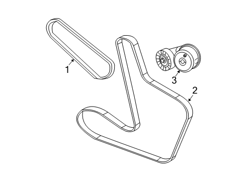 2008 Chrysler Sebring Belts & Pulleys - Belts Diagram 3 - Thumbnail