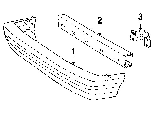 1990 Dodge Caravan Bumper & Components - Front Diagram 2 - Thumbnail