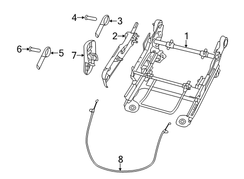 2013 Chrysler 200 Hinge Cover, Black, Front Outer Passenger Side Diagram for 1FK16DX9AC