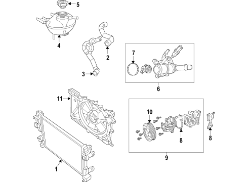2019 Jeep Compass Fan Assembly Diagram for 68249185AD