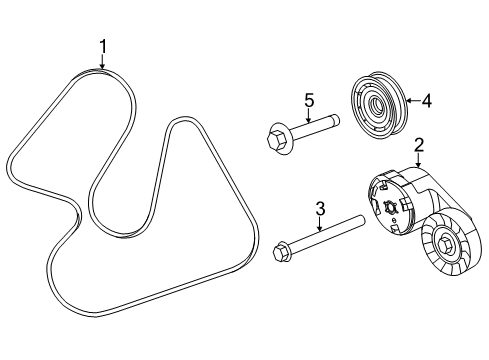 2014 Ram 1500 Serpentine Belt Diagram for 4861928AA