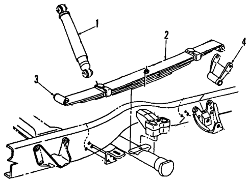 1984 Dodge W100 Rear Suspension Components Diagram