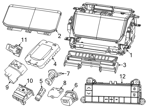 2025 Jeep Grand Wagoneer L Front Console, Rear Console Diagram 2 - Thumbnail