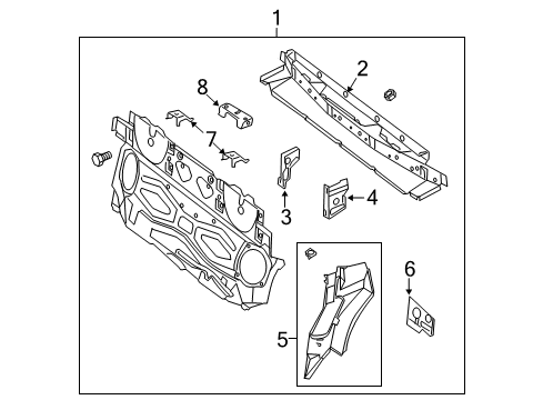 2008 Chrysler Crossfire Crossmember, Rear Diagram for 5114046AA