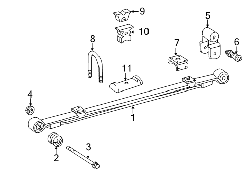2008 Dodge Sprinter 3500 Leaf Spring Bushing, Rear Diagram for 68013792AA