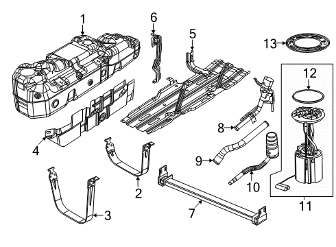 2025 Ram 1500 Fuel System Components Diagram 1 - Thumbnail