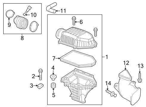 2023 Chrysler 300 Air Duct Diagram for 5038430AF
