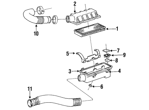 1994 Dodge Spirit Vent Hose Diagram for 5281196