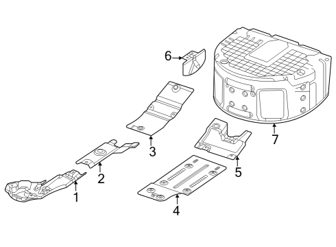 2023 Jeep Grand Wagoneer L Heat Shield Diagram for 68510741AA