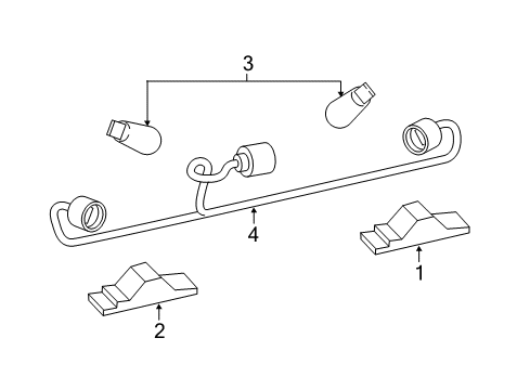 2015 Jeep Cherokee License Lamp, Rear Driver Side Diagram for 68223865AB