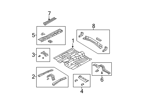 2014 Dodge Avenger Crossmember, Front Center Diagram for 5076416AC