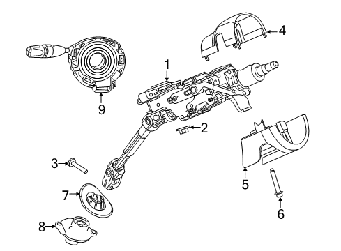 2014 Jeep Cherokee Multifunction Switch Diagram for 68455814AA
