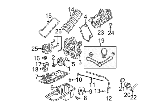 2002 Dodge Dakota Air Filter Diagram for 53004383AC
