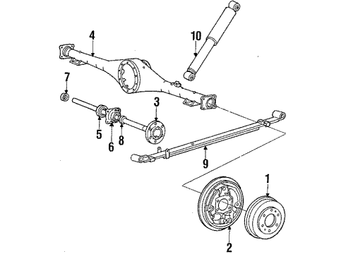 1985 Dodge Power Ram 50 Brake Drum Diagram for MB950951