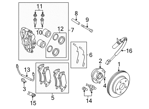 2006 Dodge Ram 1500 Brake Pads Spring Diagram for 5143403AA