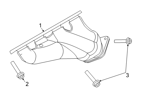 2008 Jeep Grand Cherokee Exhaust Manifold, Driver Side Diagram for 5037637AD