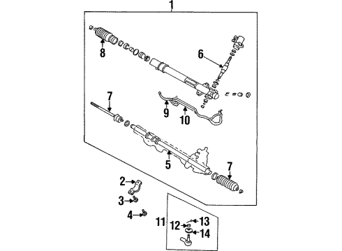 2000 Chrysler Sebring Boot Clamp Diagram for MR198994