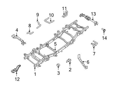 2011 Ram 1500 Frame Assembly Diagram for 68138169AD