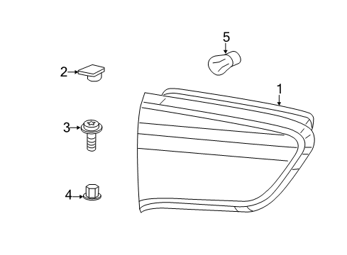 2017 Jeep Compass Backup Lamp Assembly, Driver Side Diagram for 68517559AA