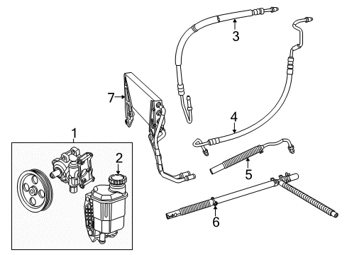 2018 Ram 3500 P/S Pump & Hoses Diagram 2 - Thumbnail