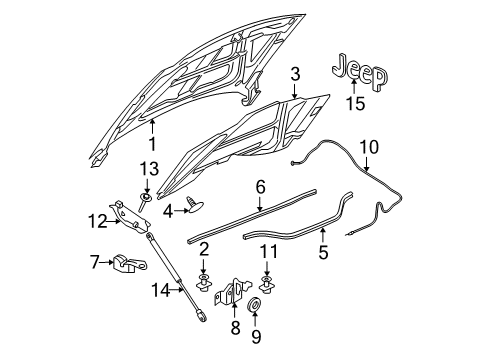 2005 Jeep Grand Cherokee Seal, Front Driver Side Diagram for 55396863AA