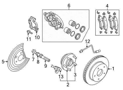 2013 Ram 1500 ABS Sensor Diagram for 68170065AG